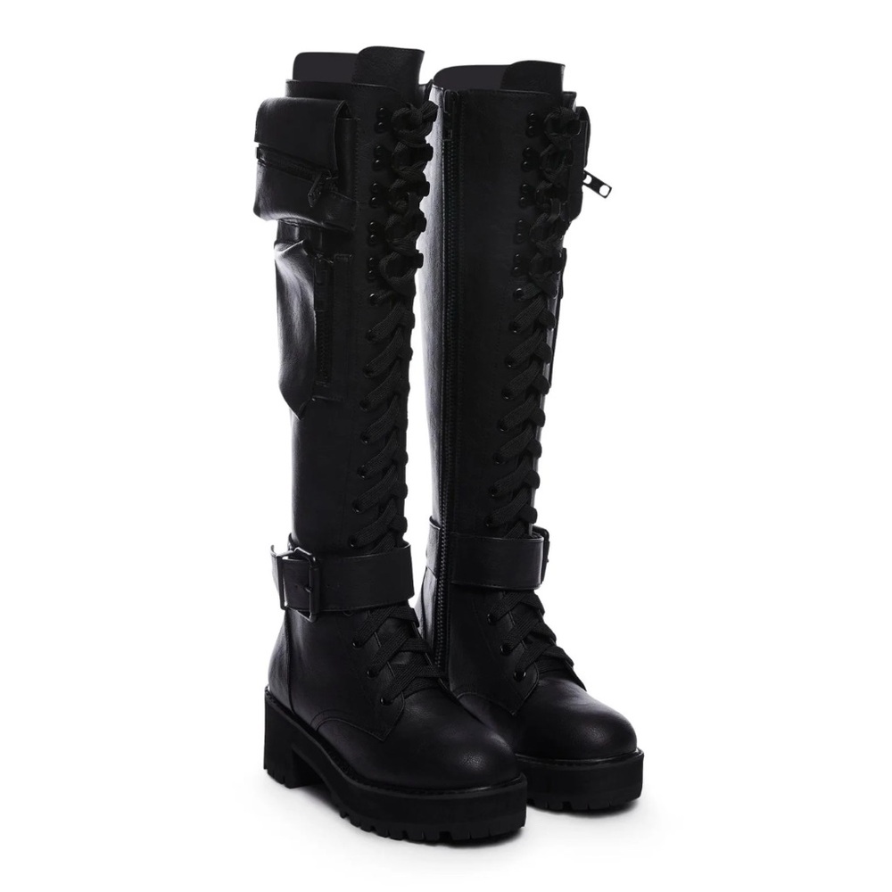 Dolls kill knee high boots